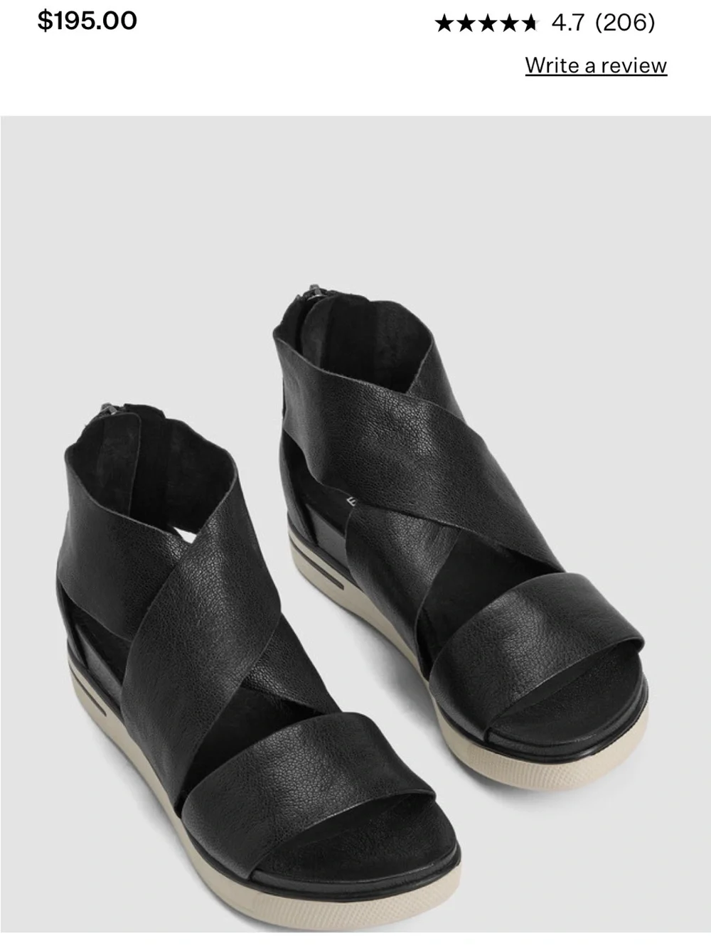 Eileen Fisher Black suede Wrap Sandal - size 7